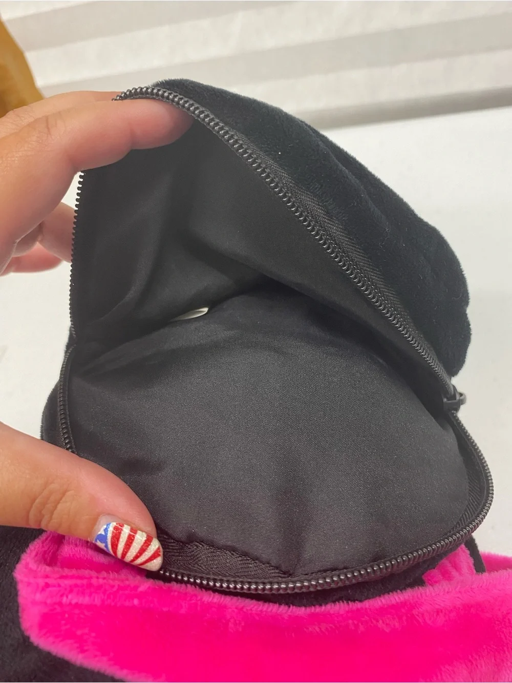 Minnie Mouse plush purse fleece Disney pink travel girls small